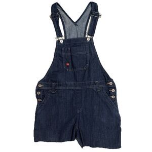 Dickies XS Bib Shortalls Y2k Denim Cutoff Frayed Overalls Grunge Halloween